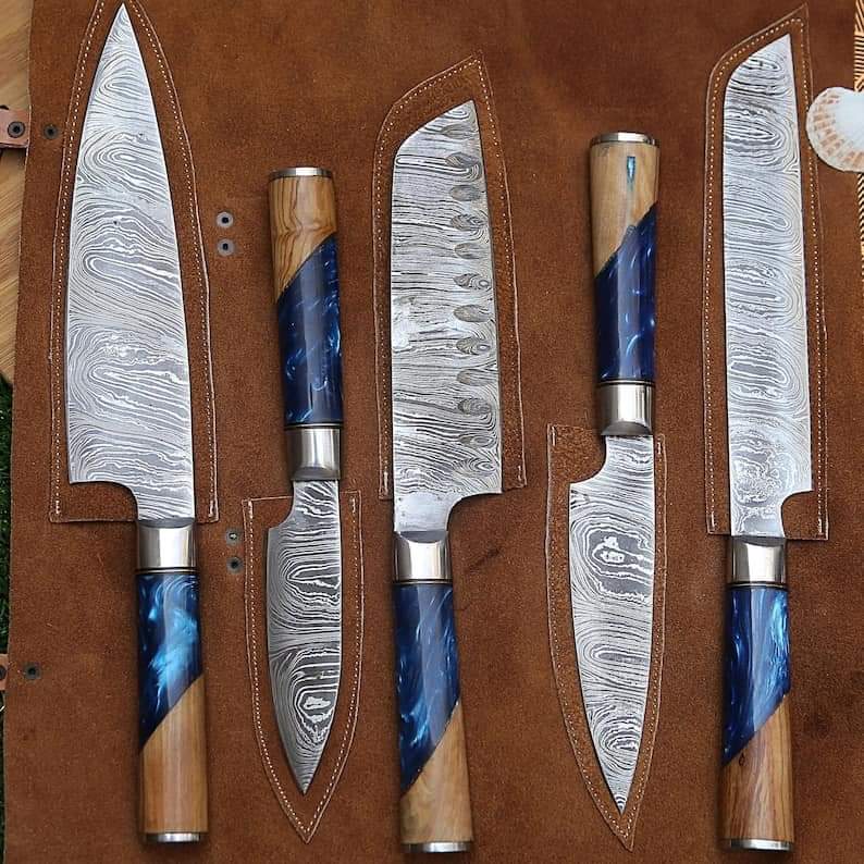 Damascus Chef Set Of 5 Pieces near me