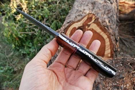 Damascus Steel Hunting Knife with Sheath in usa