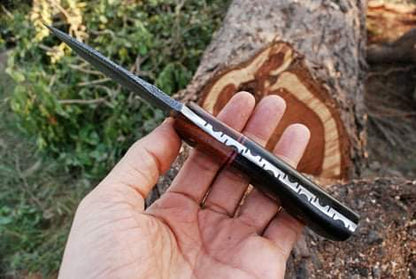 Damascus Steel Hunting Knife with Sheath in usa