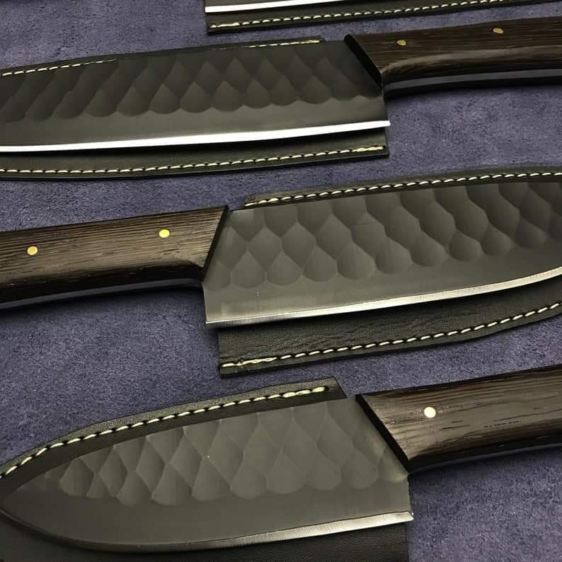 custom handmade Damascus chef set near me