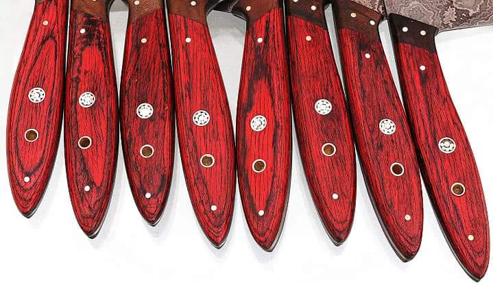 Damascus Steel Chef Set of 8 Pieces
