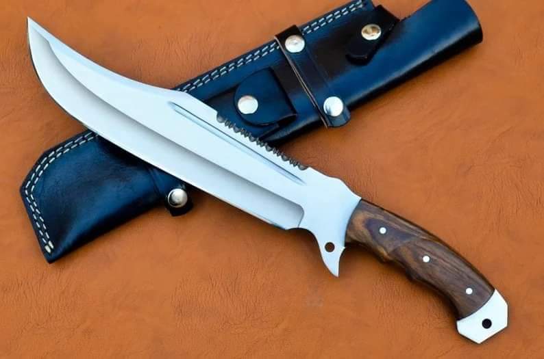 CarbonSteel knife, Hunting knife with sheath, fixed blade Camping knife, Bowie knife, Handmade Knives, Gifts For Men