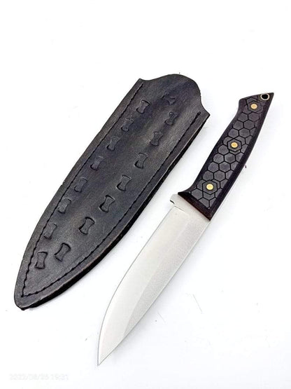 CarbonSteel knife, Hunting knife with sheath, fixed blade Camping knife, Bowie knife, Handmade Knives, Gifts For Men