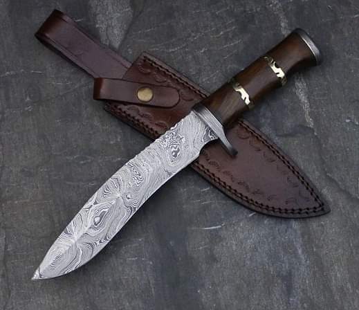 CarbonSteel knife, Hunting knife with sheath, fixed blade Camping knife, Bowie knife, Handmade Knives, Gifts For Men