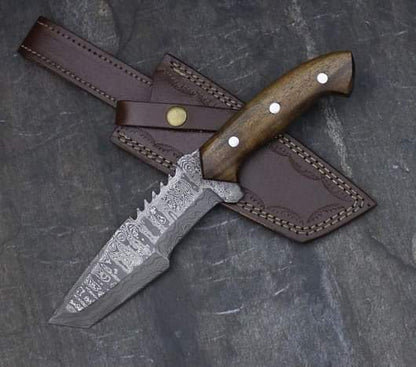 Carbon Steel Hunting Knife with Sheath – Handmade Bowie Knife for Camping – Gifts for Men