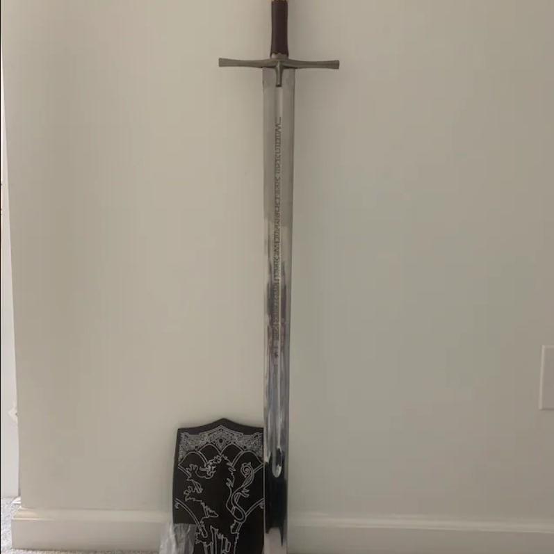 Chronicles Of Narnia Prince Sword Replica Gold Color  Plaque2jpg