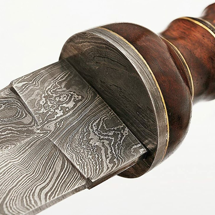 Roman Gladius Sword Dagger Rose Wood Handle with Leather Sheath4jpg