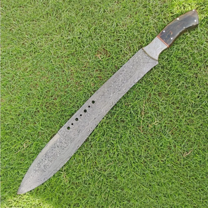 Damascus Short Sword, Damascus Hunting Knife, Damascus Machete Knife, Unique handmade knives