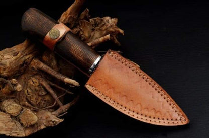 Carbon Steel Hunting Knife with Sheath