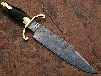 Carbon Steel knife, Hunting knife with sheath, fixed blade Camping knife, Bowie knife, Handmade Knives, Gifts For Men