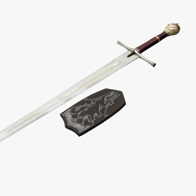 Sword Chronicles of Narnia Prince Rhindon Sword Replica With Plaque Gold