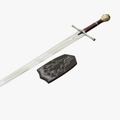 Sword Chronicles of Narnia Prince Rhindon Sword Replica With Plaque Gold