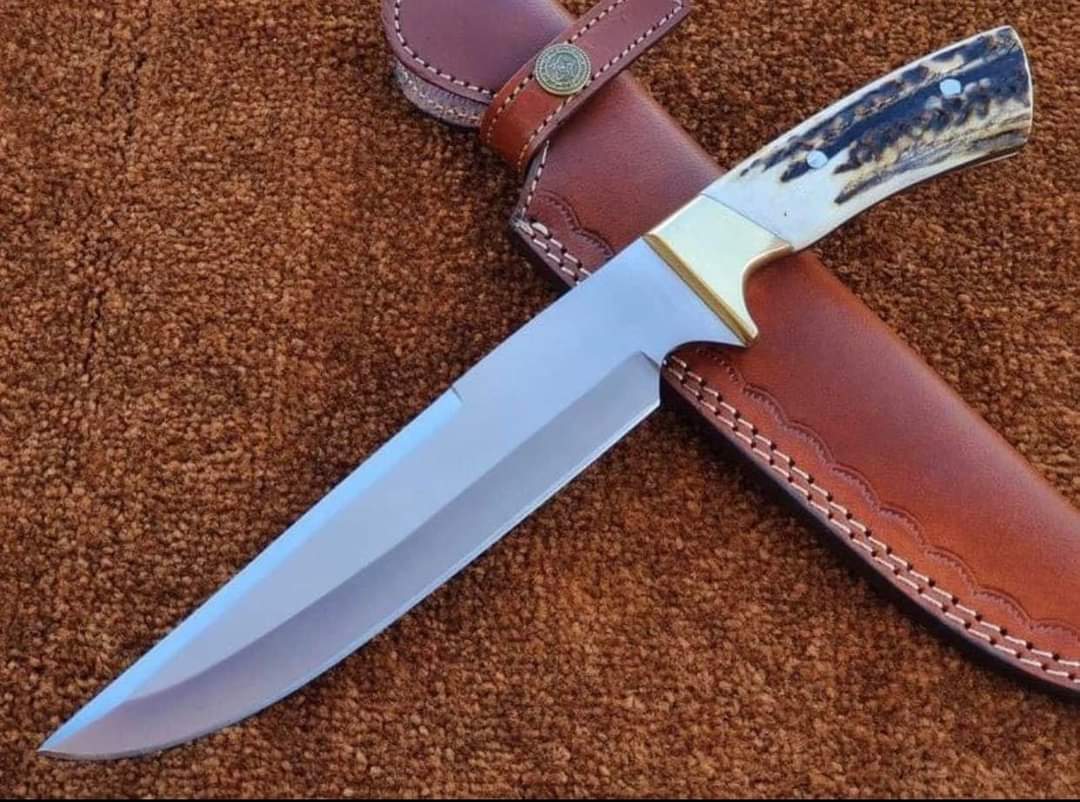 "Stainless-Steel-Knife" Hunting-knife-with-sheath" fixed-blade-Camping-knife" Bowie-knife" Handmade-Knives" Gift-For-men