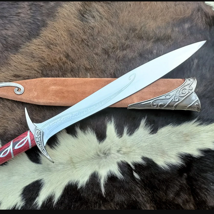 Sting Sword Steel Sword with Scabbard, LOTR Sword, Battle Ready Sting Sword, Fantasy Costume Steel Sword, Renaissance Co