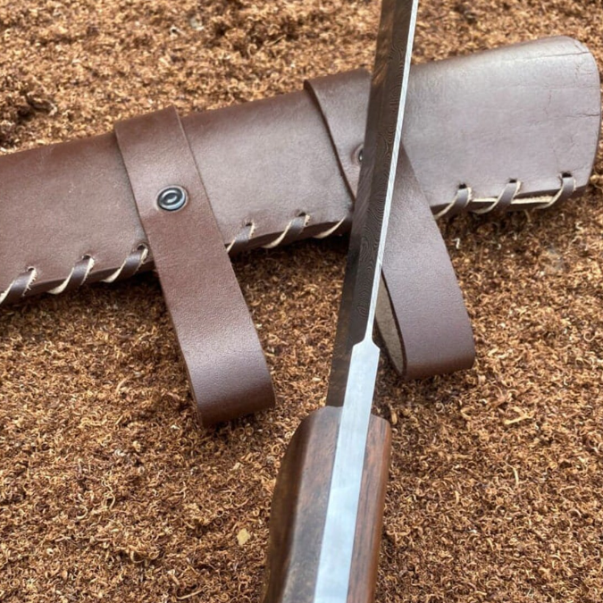 Damascus Steel Knife Handmade Hunting Knife Viking Knife Sepng