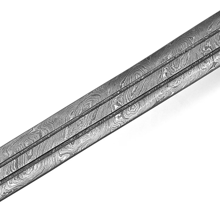 Damascus sword  viking battle ready sword hunting  damascus sword edegs doublepng