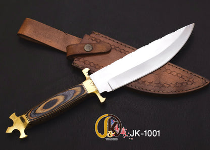 "Stainless-Steel-Knife" Hunting-knife-with-sheath" fixed-blade-Camping-knife" Bowie-knife" Handmade-Knives" Gift-For-men