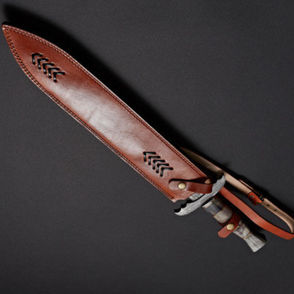 Custom Handmade Damascus Steel Double Edges Viking Sword Hunting Swopng