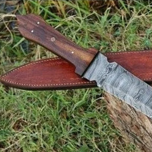 Custom-made Damacsus Sword, Full Tang Damascus Sword, Double Edges Sword.png