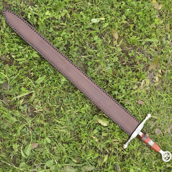 Saint George the Dragon Slayer Damascus Steel Sword  Medieval Inspired Collectible Deco 4jpg