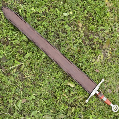Saint George the Dragon Slayer Damascus Steel Sword  Medieval Inspired Collectible Deco 4jpg
