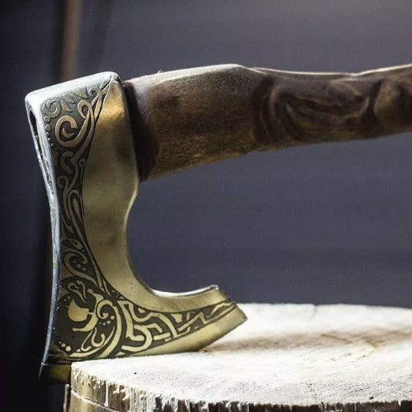 Handmade Carbon Steel Hatchet Tomahawk Hunting Viking Axe