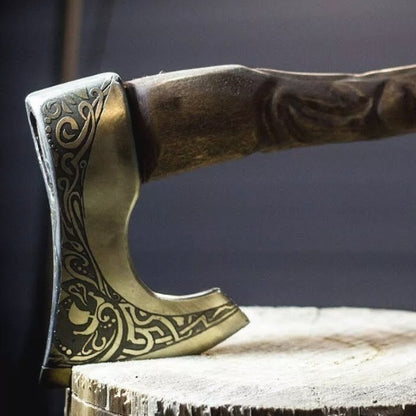 Handmade Carbon Steel Hatchet Tomahawk Hunting Viking Axe