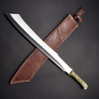 D2 Steel Hunting Short Machete Knife-beautiful Hunting Knife Fixed Handle Blade