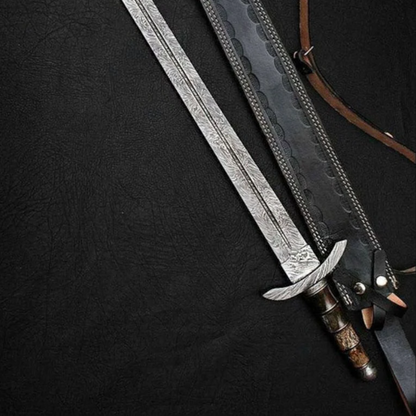 Damascus Steel Swords Hunting Swords Double Edpng
