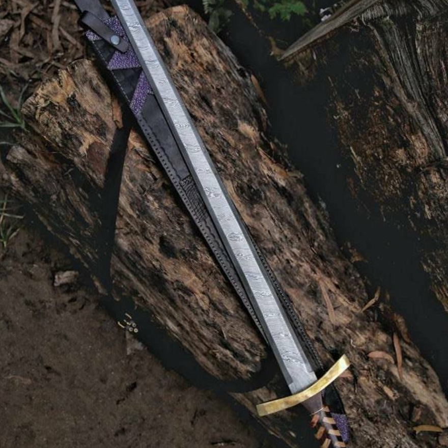 VIKING SWORD Gift Viking Mythology Damascus Steel Custom Handmadepng