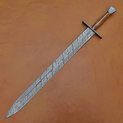 34customforgeddamascussteelswordsjpg