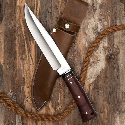 "Stainless-steel-Knife"Hunting-knife-with sheath"fixed-blade-Camping-knife, Bowie-knife, Handmade-Knives, Gifts-For-Men.