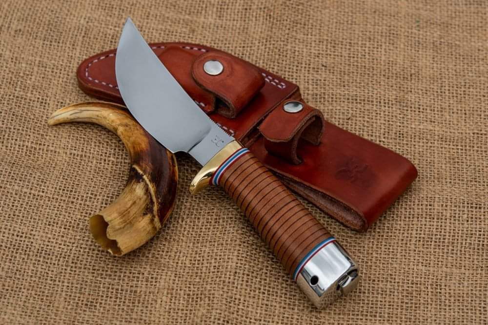 "Stainless-steel-Knife"Hunting-knife-with sheath"fixed-blade-Camping-knife, Bowie-knife, Handmade-Knives, Gifts-For-Men.