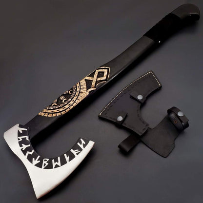 hunting axe, viking axe, with rose wood, engraved cutting axe, anniversary gifts for her, gifts for him, camping axes