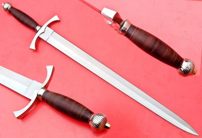 engraved knight sword
