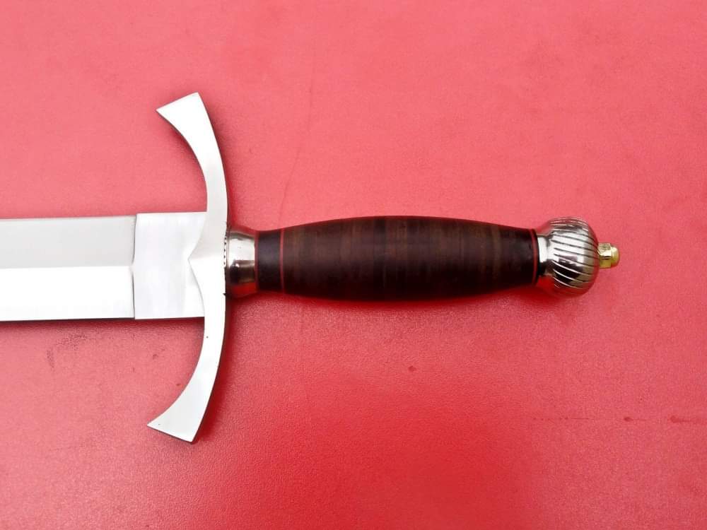 engraved knight sword