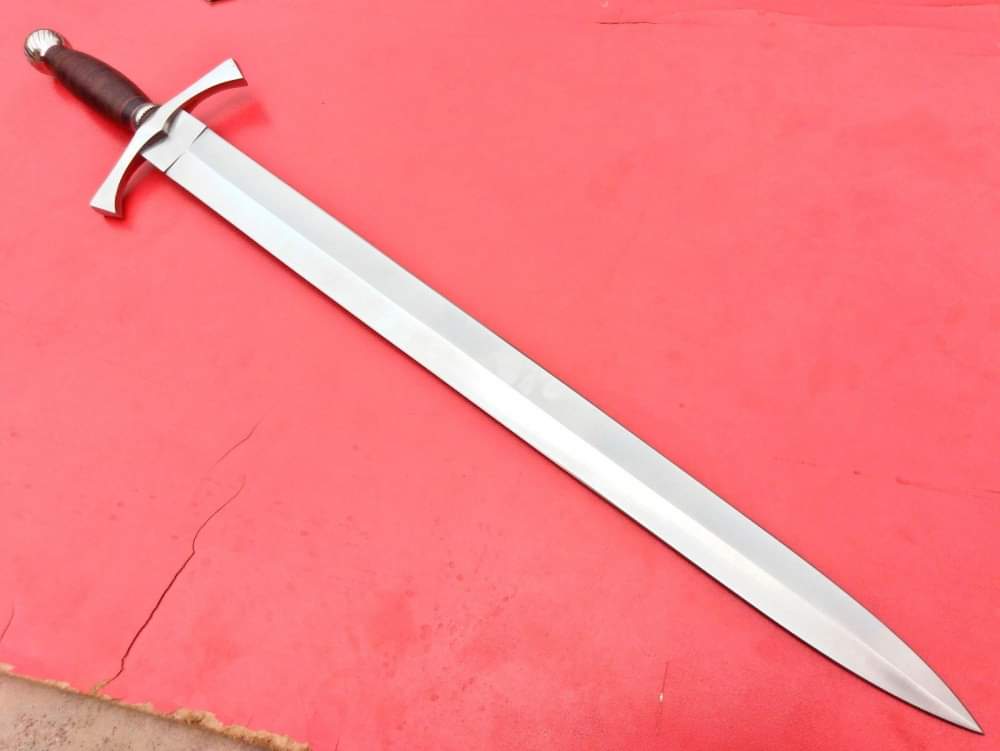 engraved knight sword