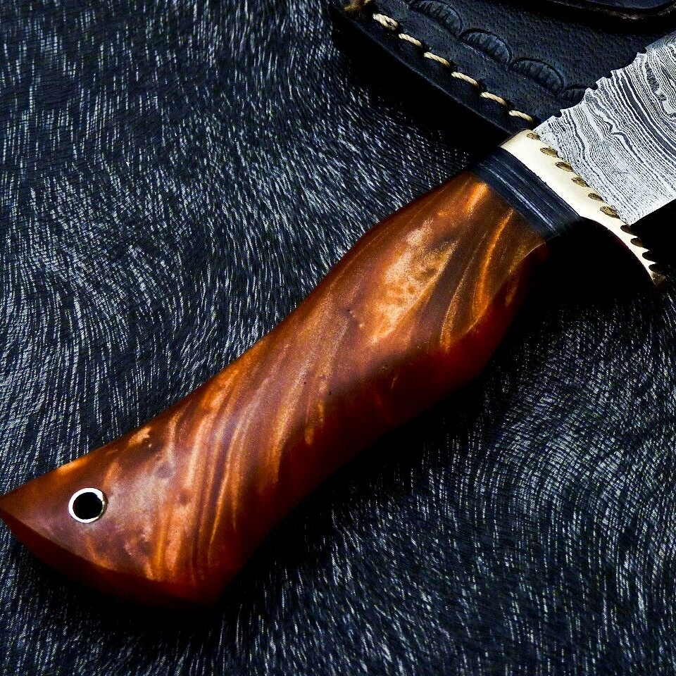 10 Inch Hand Forged Damascus Blade Bowie Hunting Knife in usajpg