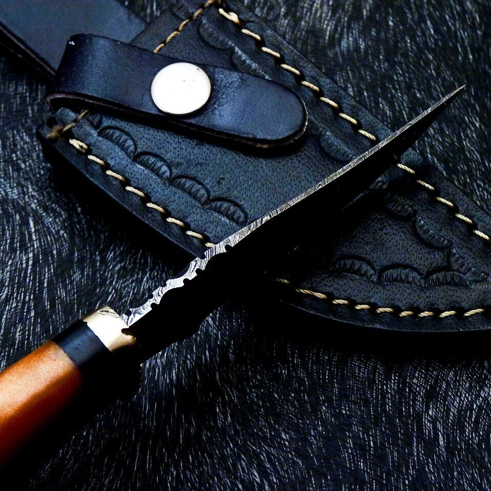 10 Inch Hand Forged Damascus Blade Bowie Hunting Knife near me for salesjpg