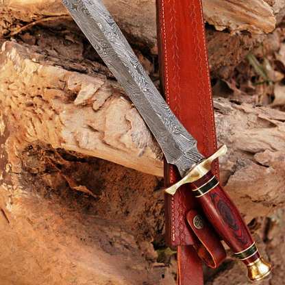Handmade forged damascus steel double edge dagger sword near me in lowa.jpg