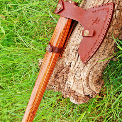 Handmade damascus steel viking throwing axe near me in alaskajpg