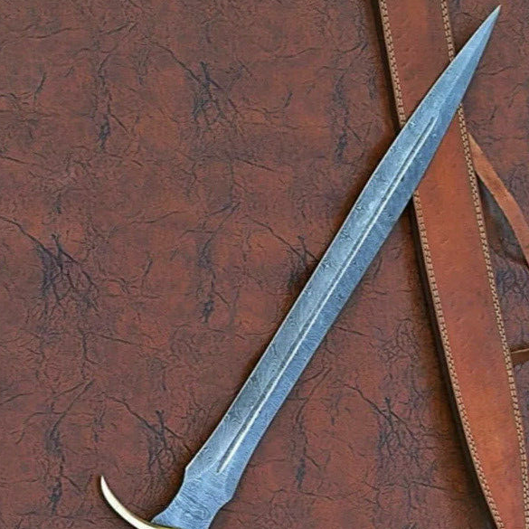 Handmade forged damascus steel viking sword near me in alaskajpg