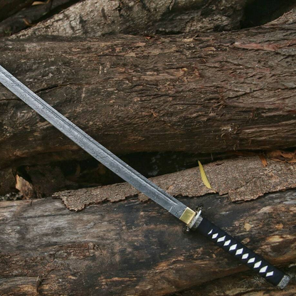 Custom handmade hand forged damascus steel katana sword combat survival sword near me in new yorkjp