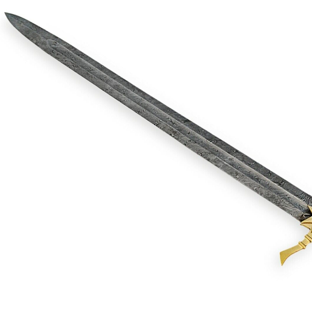 Custom handamde damascus viking sword near me in alaskajpg