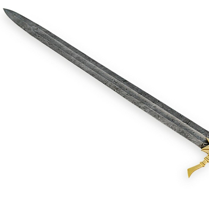 Custom handamde damascus viking sword near me in alaskajpg