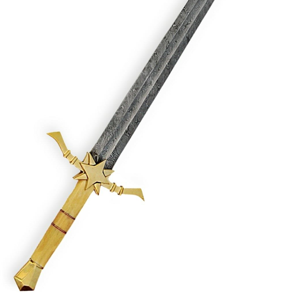 Custom handamde damascus viking sword near me in lowajpg