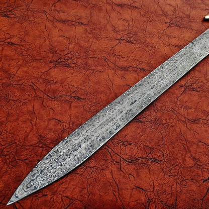 Custom handmade hand forged damascus steel viking sword near me in alaskajpg