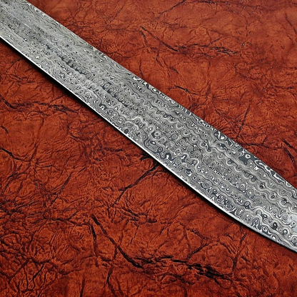 Custom handmade hand forged damascus steel viking sword near me in georgiajpg