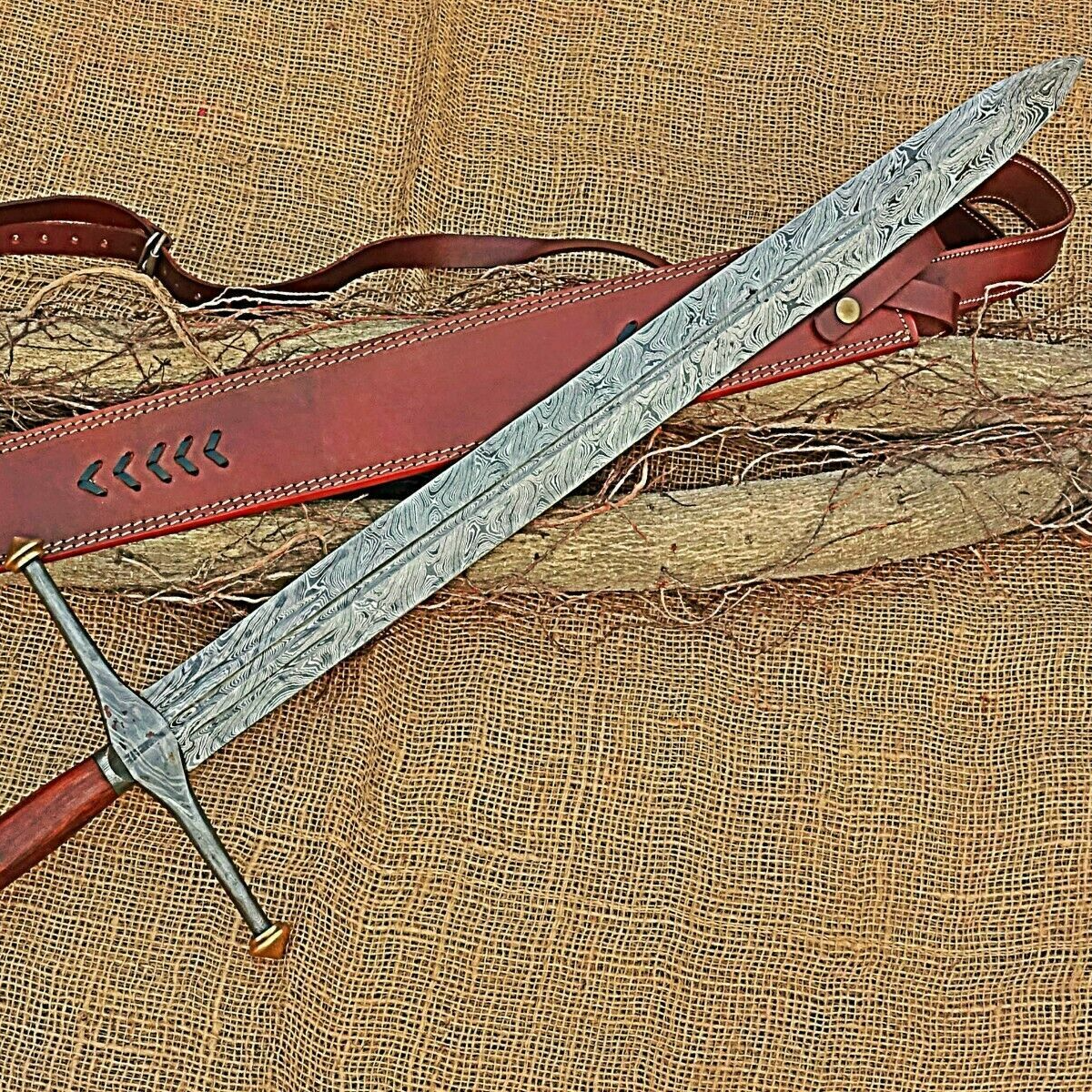Custom handmade damascus steel vikng sword near me in new yorkjpg