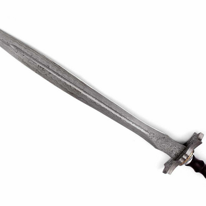 Custom handmade hand forged damascus steel templar sword near me in lowajpg